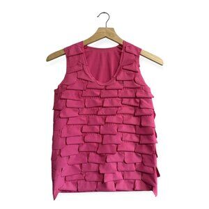 Comme des Garçons S/S 2008 Sleeveless Petal Top, Size S, Bright Pink